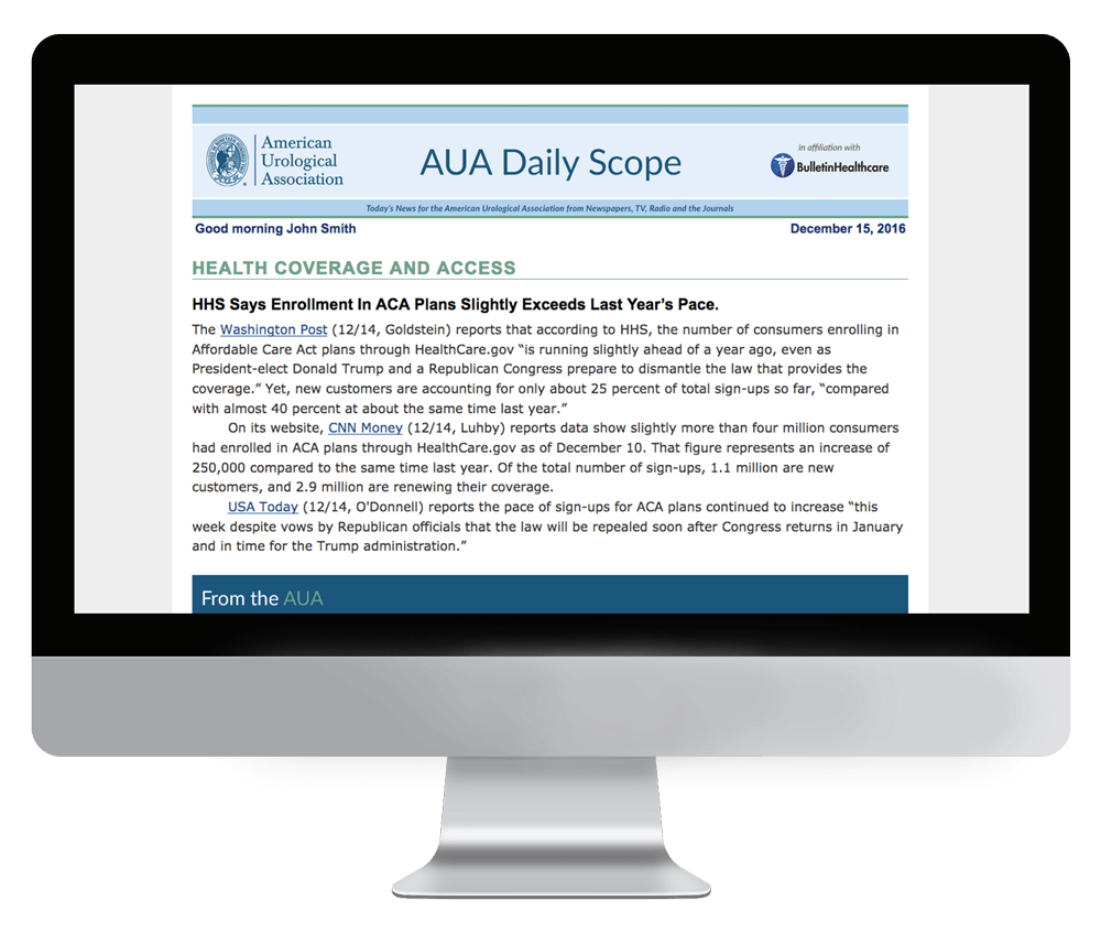 AUA Daily Scope BulletinHealthcare
