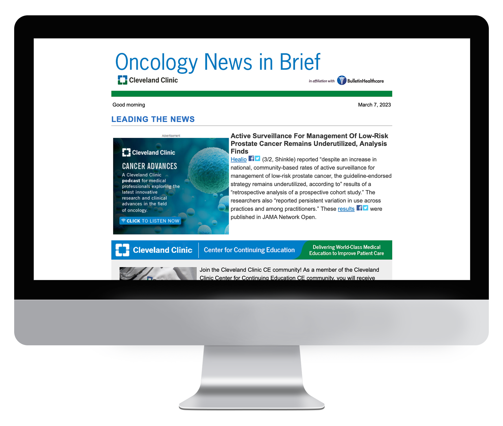 Cleveland Clinic Oncology Briefing